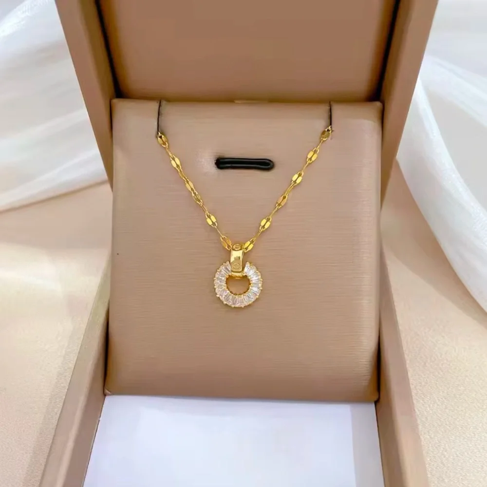 18k Gold filled Necklace & earring set for women - Picture 3 of 6